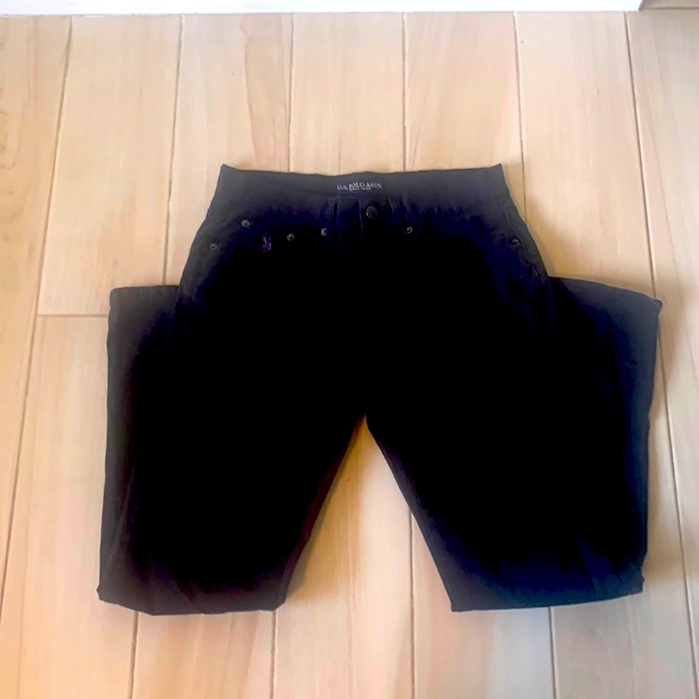 Mens US Polo Association black jeans size w29 L30 in like new condition